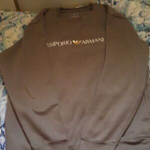 Emporio Armani Men's Brown Crewneck Sweater